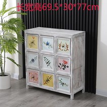 옛날가구 미용실 약장 제작 가구 고가구 소품 진열장 골동품 만화방 책장 인테리어 약국장, 준비를 갖추고 있다., 화이트빈티지 구제색2형 69.5x30x77cm