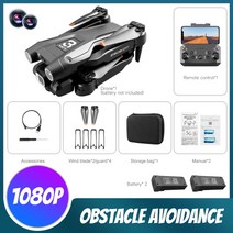 쿼드콥터 미니 드론 조종 카메라4K HD 방범용가 장착 된 Z908Pro 드론 3 면 지능형 장애물 회피 Dron 미니, 14 BK 1080P 2B
