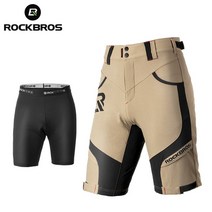 자전거용품 ROCKBROS 자전거 반바지 사이클링 반바지 남성 MTB 도로 여름 야외, XXXL, 협력사, 살구
