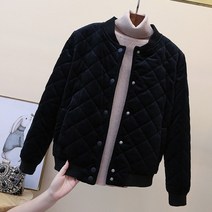 가벼운 숏패딩 학생 숏다운 벨라 철학 봄 가을 퀼팅 봄버 재킷 여성 코트 지퍼 긴 소매 재킷 코튼 패딩 핑크 아웃웨어