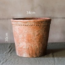 빈티지 대형 화분 분갈이 인테리어 시멘트 토분 진흙 장식품, XL
