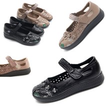 신알지[여성 푹신한단화]여자 3cm 세상가벼운 발편한 발볼편한 신기편한 찍찍이 바닥쿠션 말랑한 논슬립 건강신발 효도신발 단화 로퍼 중년여성