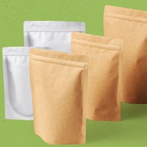 국산 크라프트 지퍼백 원두 봉투 10p 100p 종이 파우치 은박 스탠딩 커피, 10p 크라프트 대(18x26), 10개
