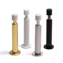 도경 스프링 일자 도어보호대 무타공 접착식, B. 접착판+[블랙 색상]