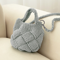 울클럽 위브 버킷백 DIY패키지 + 코바늘 10호 + 대바늘 6mm + 부자재, 512연그레이(실).코바늘10호.대바늘6mm.부자재