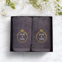 송월타올 결혼 결혼식 웨딩 답례품 수건 인쇄무료, 1개, 16. 30수 150g 항균무지 - 터키스