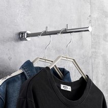 접이식 스텐 옷걸이 1P 벽 고정 탈의실 다용도 행거 인테리어용품-72394EA, GM_ 본상품선택