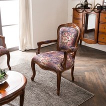 [이드가구] 프렌치 빈티지 엔틱가구 우드 엔틱 소파 의자 1인 R1293, 단품