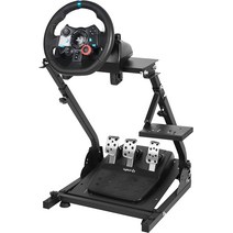 Dardoo 레이싱 휠 스탠드 로지텍 Logitech G923 G29G920 Thrustmaster Fanatec에 적용 Xbox PS4 PC와 호환되며 휠 조정 가능 스티어링 레이싱 시뮬레이터 휠과 페달이 포함되어 있지 않습니다.