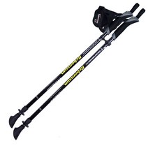 Rebornsun 워킹 폴리파이버 피트니스 등산스틱 2개입, Black