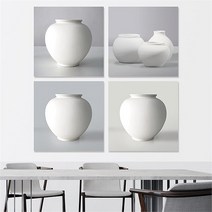 유홍아트 부자되는 달항아리 백자 도자기 액자 4종 6호(32x32cm) (6933261), 1번