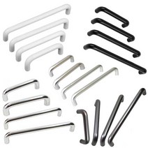 가구가구또가구 ㄷ자밴딩손잡이 2구손잡이 96mm 128mm 160mm 192mm 가구 서랍장 문고리, (화이트) 192p