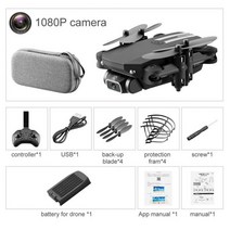 Mini RC Drone 4K 1080P High Clarity Camera WiFi FPV Altitude Hold Foldable Quadcopters Dron Toy Eas, [04] Black 1080P