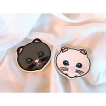 [라뮤즈캔들] 스콜티쉬폴드 고양이 차량용 석고방향제 리필오일 박스포장, 그레이, 와일드호스타엔윌로우