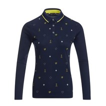 임페리얼 임페리얼 여성 카라 프린트 요꼬에리 티셔츠 네이비 (P0Z130549)