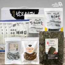 [명절선물] 완도 멸치 건어물 선물 세트 특산물 미역 다시마 돌김 실속 혼합 세트, 1개, 혼합세트 바다품은 종합03호