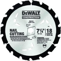 DEWALT Circular Saw Blade 7 1 4 Inch 18 Tooth Wood Cutting (DW3191), 한개옵션0