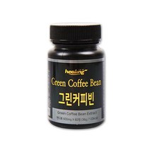 그린커피빈 추출물 분말 생원두 커피콩 폴리페놀 클로로겐산 100% 타정 그린빈커피 커피생두 X 60정 1병