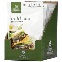 Simply Organic Mild Taco Season Mix 심플리 마일드 타코 시즈닝 믹스 28g X 12포, 1개
