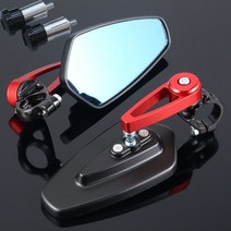 오토바이 미러 바 엔드 핸들 사이드 혼다 포르자 300 Cb650R Pcx 125 슈퍼 커브용, 03 빨간