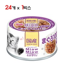 아이시아 먀우먀우 토비키리 60g 24개입 고양이캔, 가다랑어포+참치