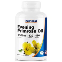 뉴트리코스트 달맞이꽃 오일 120 소프트젤 1병 1서빙 1 300mg 120회분 Evening Primrose Oil Softgels [1 300 MG] [120 SFG]