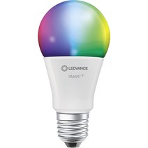 WiFi 기술이 적용된 LEDVANCE Smart LEDLamp E27 RGBW 색상 조정 가능한 흰색(2700-6500K) 9W 60W 백, 한개옵션1, 한개옵션0