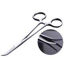 스테인레스 스틸 지혈 클램프 집게 외과 도구 키트 잠금 낚시 펜치 hv3n, 02 curved forceps_03 16cm