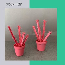 극락조조화 핑크 식물 장식 대형 포토존 촬영 소품 장식, 핑크(가시선인장 세트)