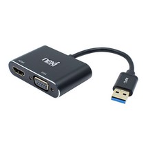 넥시 USB3.0 to HDMI 컨버터 외장그래픽카드 다중 듀얼 모니터 변환 연결 젠더 맥북 NX0897
