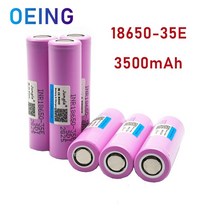 1-20pcs 실제 용량 35e 원래 전원 18650 리튬 배터리 3500mah 3.7v 25a 전기 도구 용 고전력 inr18650, 20개