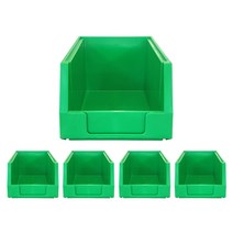 뉴플라스틱 부품상자 2호 부품 박스 보관함 정리함 공구함 5개 1세트, 부품2호_연두(5개묶음)(택배착불)