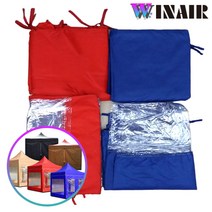 WINAIR 캐노피 천막 일반/투명 바람막이 1면, 바람막이 1면_투명지퍼, 3.75m, 블루