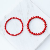 진주모아 특AA 경면주사팔찌 염주 원석 천연석