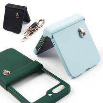 하이셀 삼성 갤럭시 Z플립5 F731 글랫 소프트 리체 스트랩 흰지보호 커버 케이스