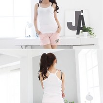 2매 여름 이너 민소매 순면 골지 끈나시 데일리 슬립 레이어드 티셔츠