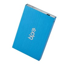 BIPRA 2.5인치 외장 하드 드라이브 휴대용 USB 2.0 - 블루 - FAT32(320GB), 320GB, BLUE