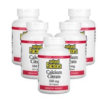 (4+1) 내추럴 네추럴 팩터스 구연산칼슘 350mg 90정 크로스카멜로스나트륨