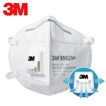 3M 접이식 마스크, 9502V+ 방진 1급마스크 (25개)