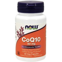 USA 직구 Now Foods 코큐텐 Best Grade 60mg 화이트보틀 60채식캡슐 1팩, 수량, 상세참조