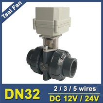 벨브 TF32-P2-C 2 웨이 DN32 PVC 전기 동력 밸브 BSP/NPT 11/4 "DC12V 3 와이어 10NM 액추에이터 On/O, 03 BSP_02 DC24V_02 CR303