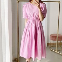 캣츠원피스 러블리한 여름 플리츠 롱원피스