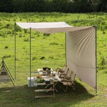 바람막이 천막 글램핑 캠핑 천막텐트 가제보 차양막 자외선 차단, 해외, 450×400cm 8-10인 L타입겸용