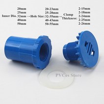 물탱크피팅 블랙 I.D 20 ~ 50mm PVC 파이프 스트레이트 수족관 어항 조인트 홈 DIY 물 공급 튜브 드레인, 02 Style 1_02 Inner Dia 25mm
