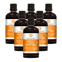 키위허브(KIWIHERB) 키위허브 어린이 오가닉 쓰로트 (목) 시럽 100ml X 6개, 600ml, 1세트