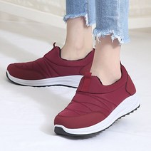 여성용 패딩운동화 털내피 슬립온 방한운동화 초경량 논슬립