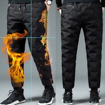 방한팬츠 패딩바지 솜털 바이크팬츠 밴딩조거