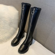 워커부츠힐 인싸템 롱부츠 여성 가을 통굽힐구두 CHIC 앞집업 하이 618704100