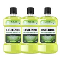 리스테린 내추럴 그린티 마일드 구강청결제, 750ml, 3개