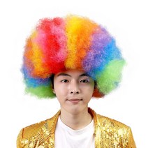 점보삐에로가발 대형 파티 뽀글이 파마 폭탄머리